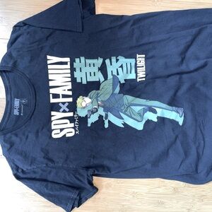 Black Cartoon Graphic Tee Short Sleeve